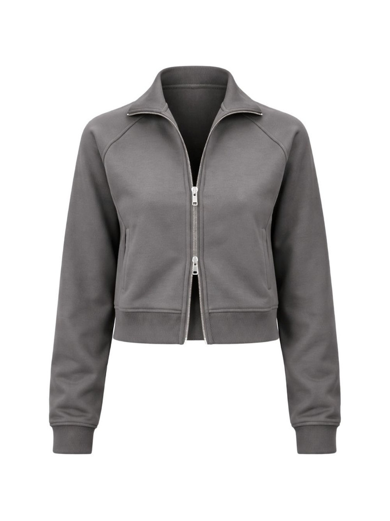 zip collared top 1