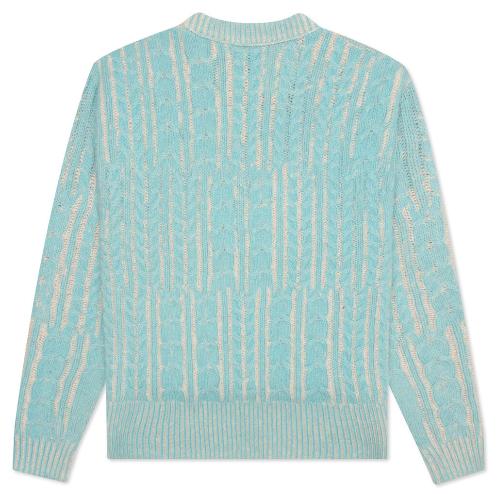 ACNE STUDIOS KNITTED CREWNECK - TURQUOISE BLUE - 2