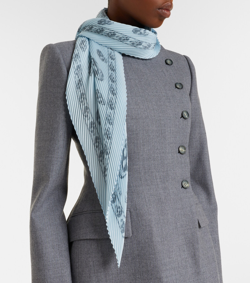Skull pleated silk scarf 3
