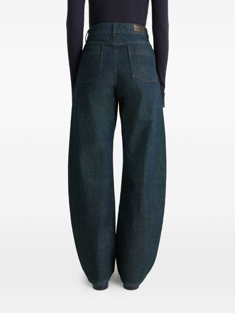 Cotton high-waisted trousers - 2