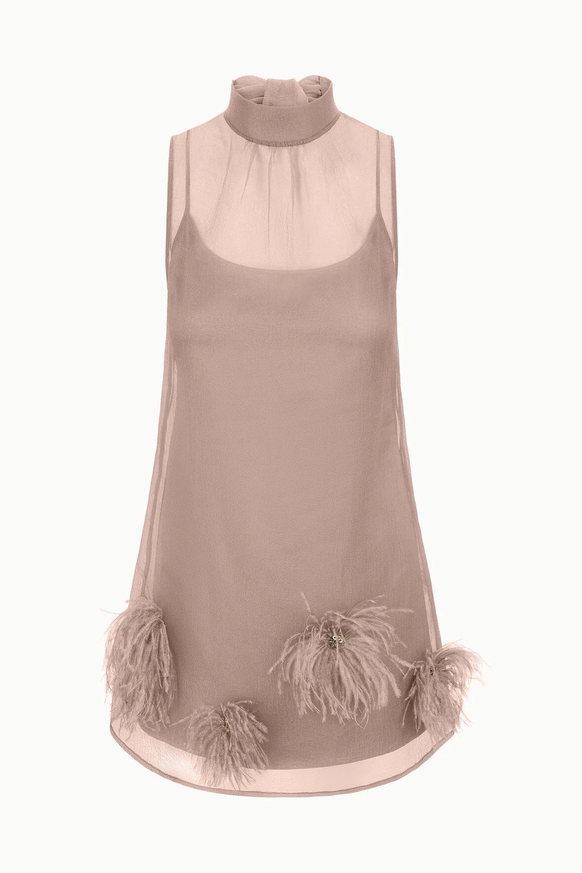 STAUD ALBEE MINI DRESS TRUFFLE - 1