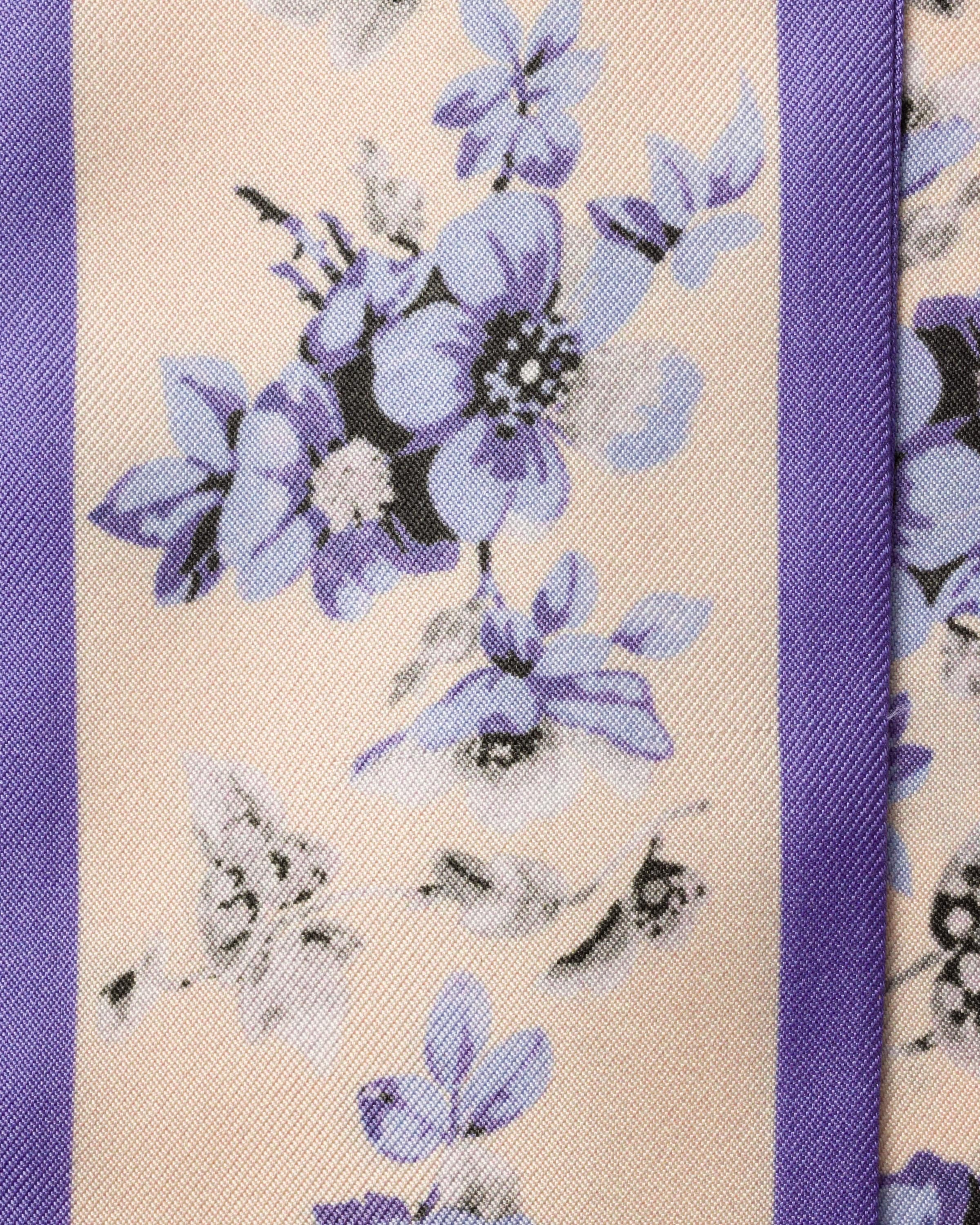 Printed silk twill skinny scarf - 2