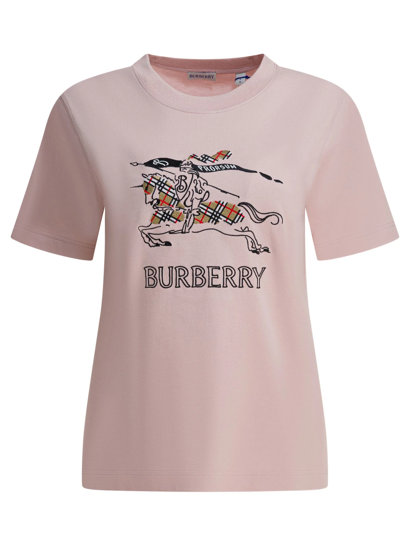 Burberry Cotton T-shirt With Ekd - 1