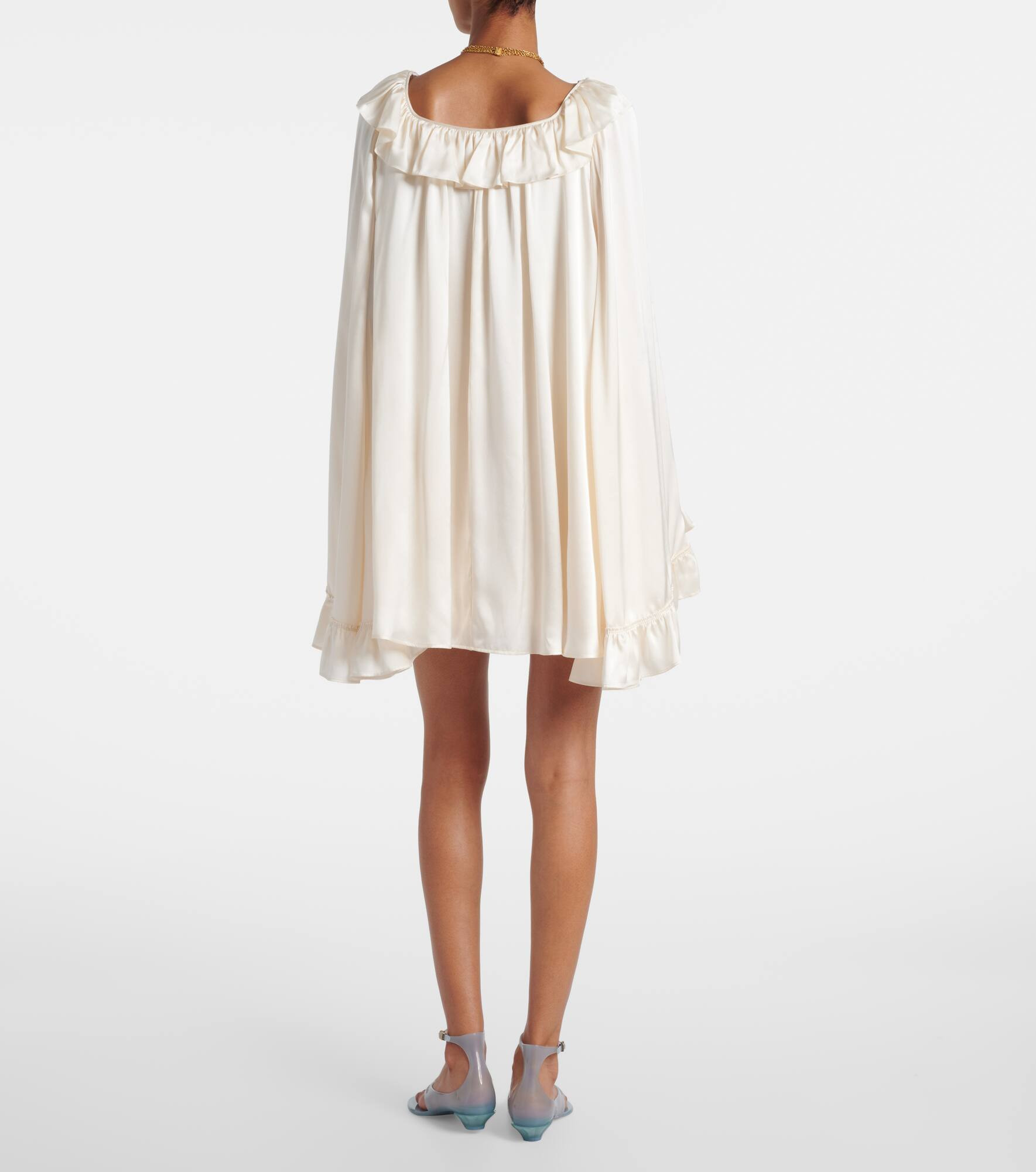 Ruffled silk minidress - 3