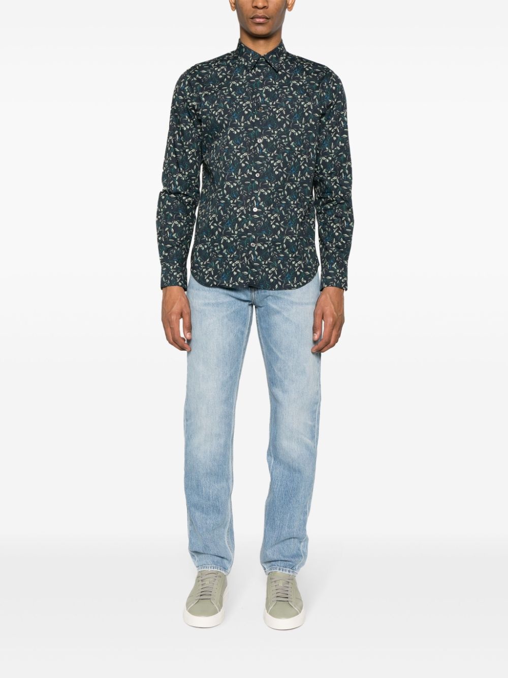 floral-print organic cotton shirt - 2