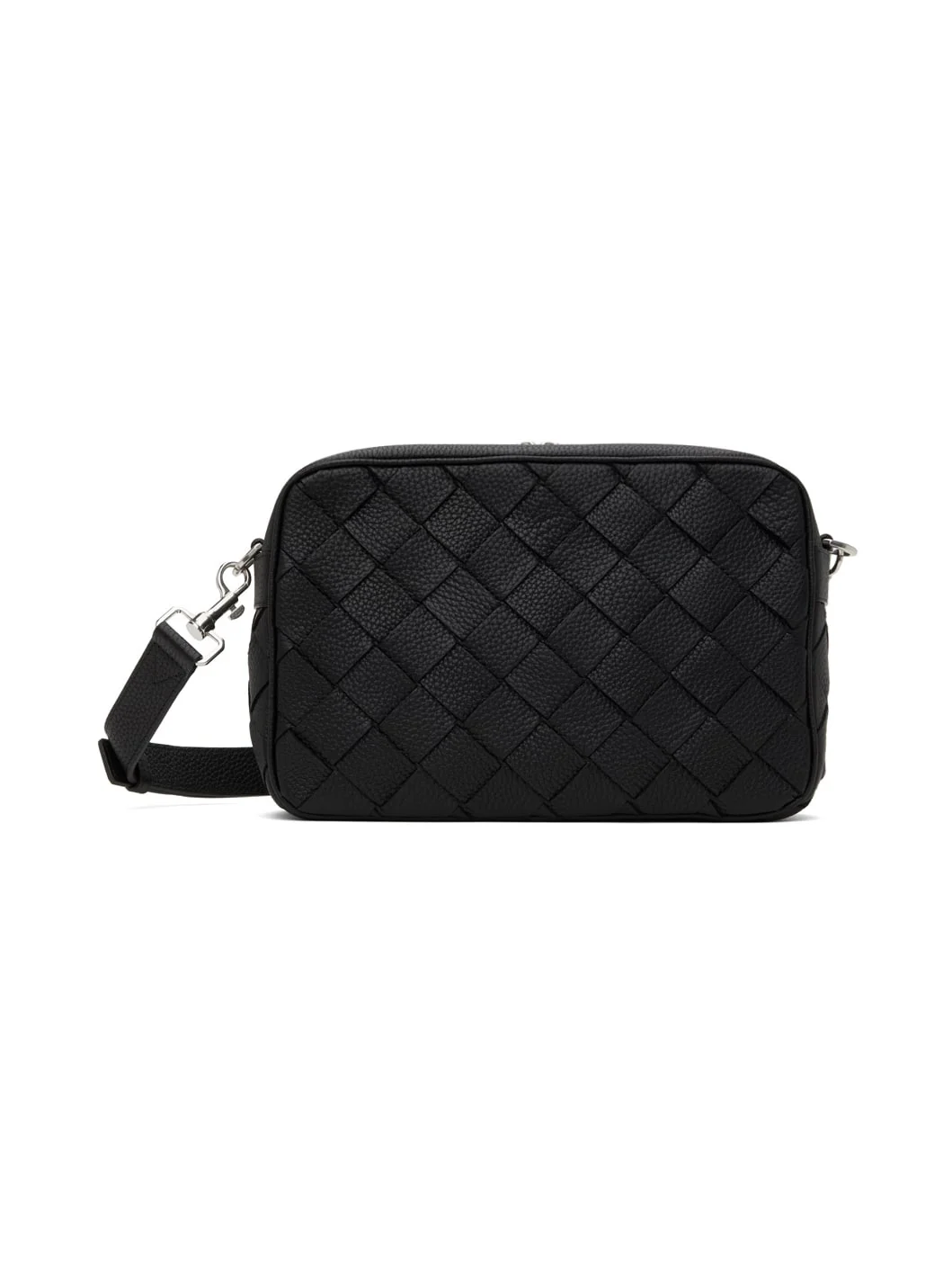 Black Medium Intrecciato Camera Bag - 1