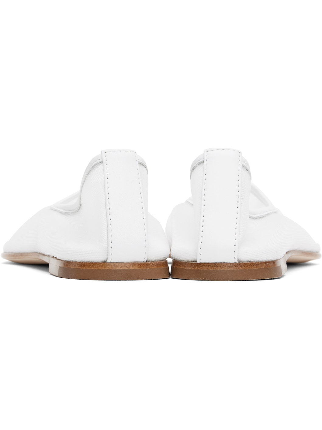 White Balla Mesh Ballerina Flats - 2