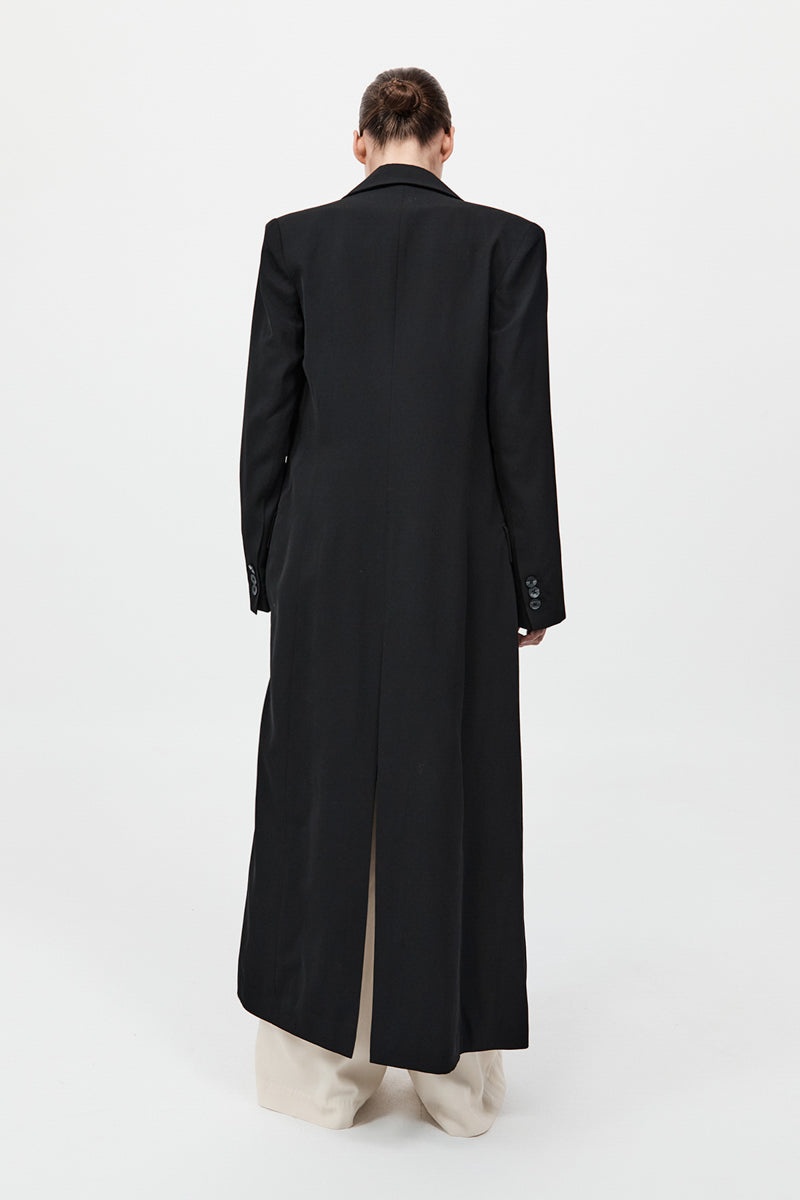 Tailored Maxi Coat - Black - 6