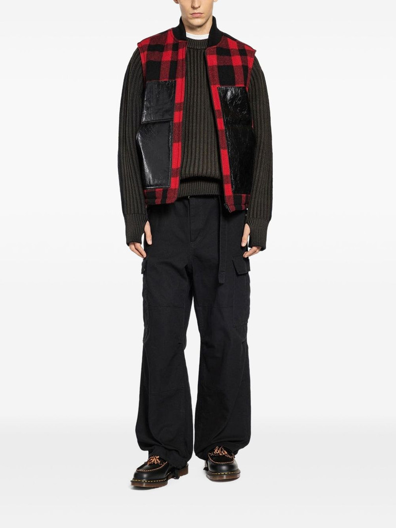 Junya Watanabe MAN checked panelled vest outlook