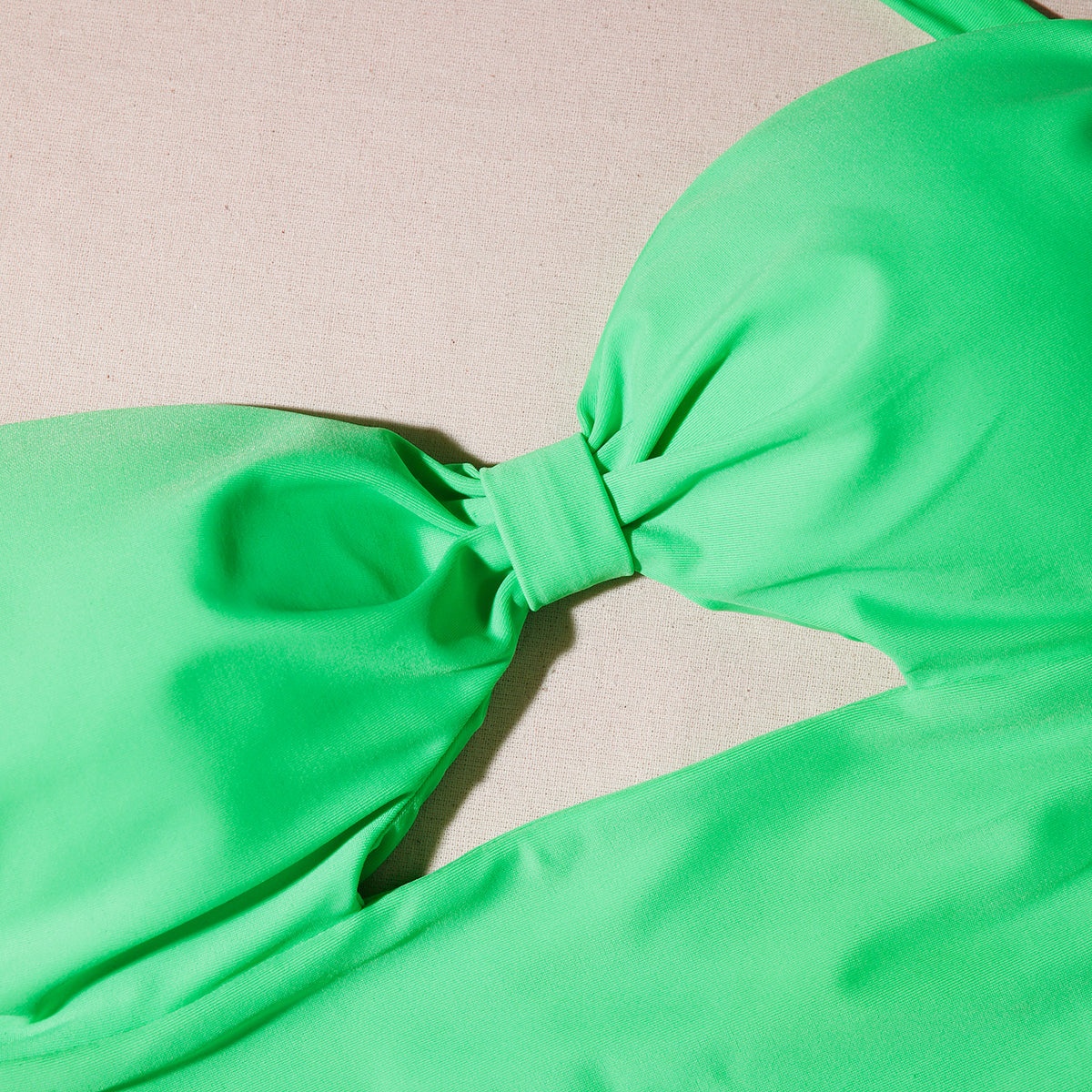 Green Twist Front Swimsuit - 4