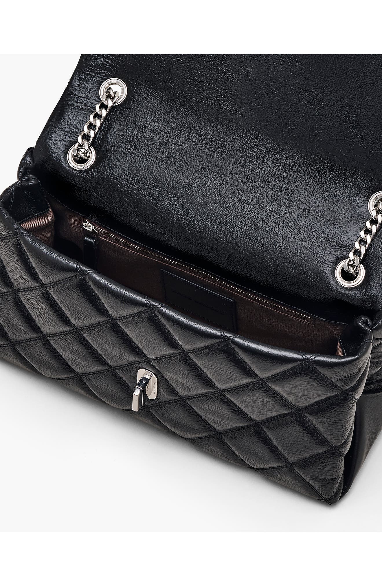 Marc Jacobs The Dual Chain Diamond Quilted Convertible Leather Shoulder Bag in Black at Nordstrom - 8