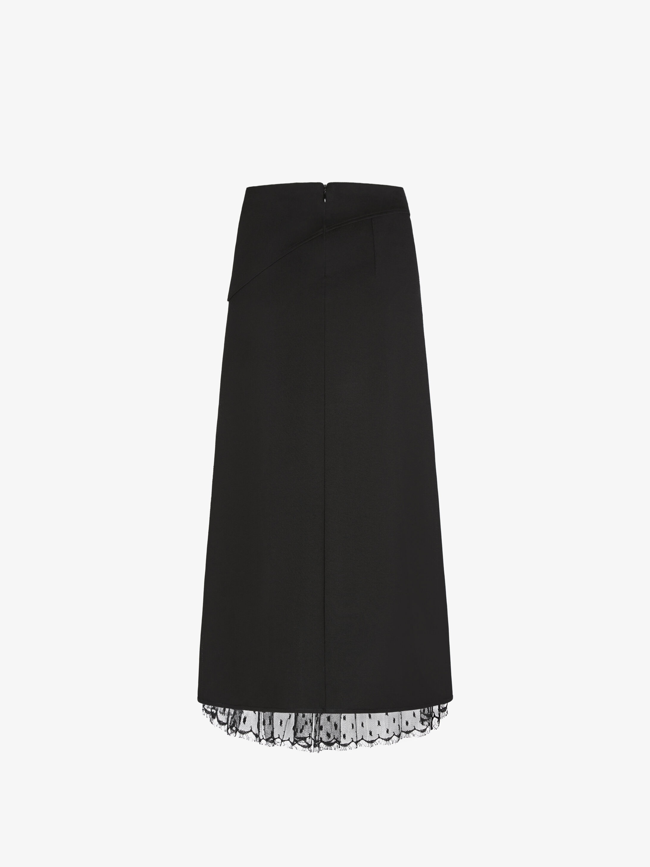 Wrap skirt in viscose and lace - 4