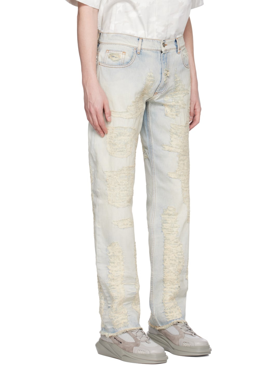 Blue Destroyed Jeans - 2
