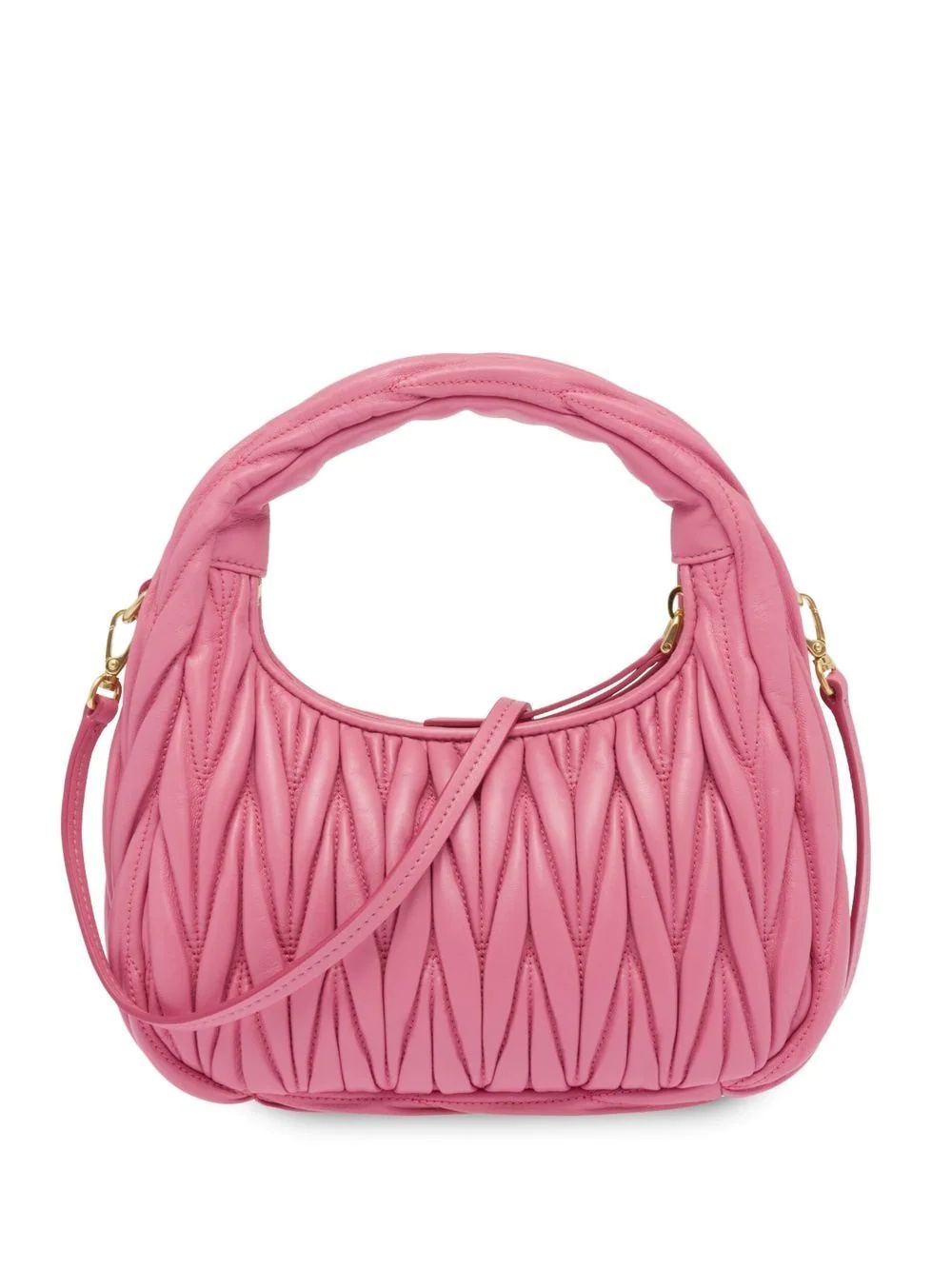 Miu Wander matelassé  mini hobo bag - 3