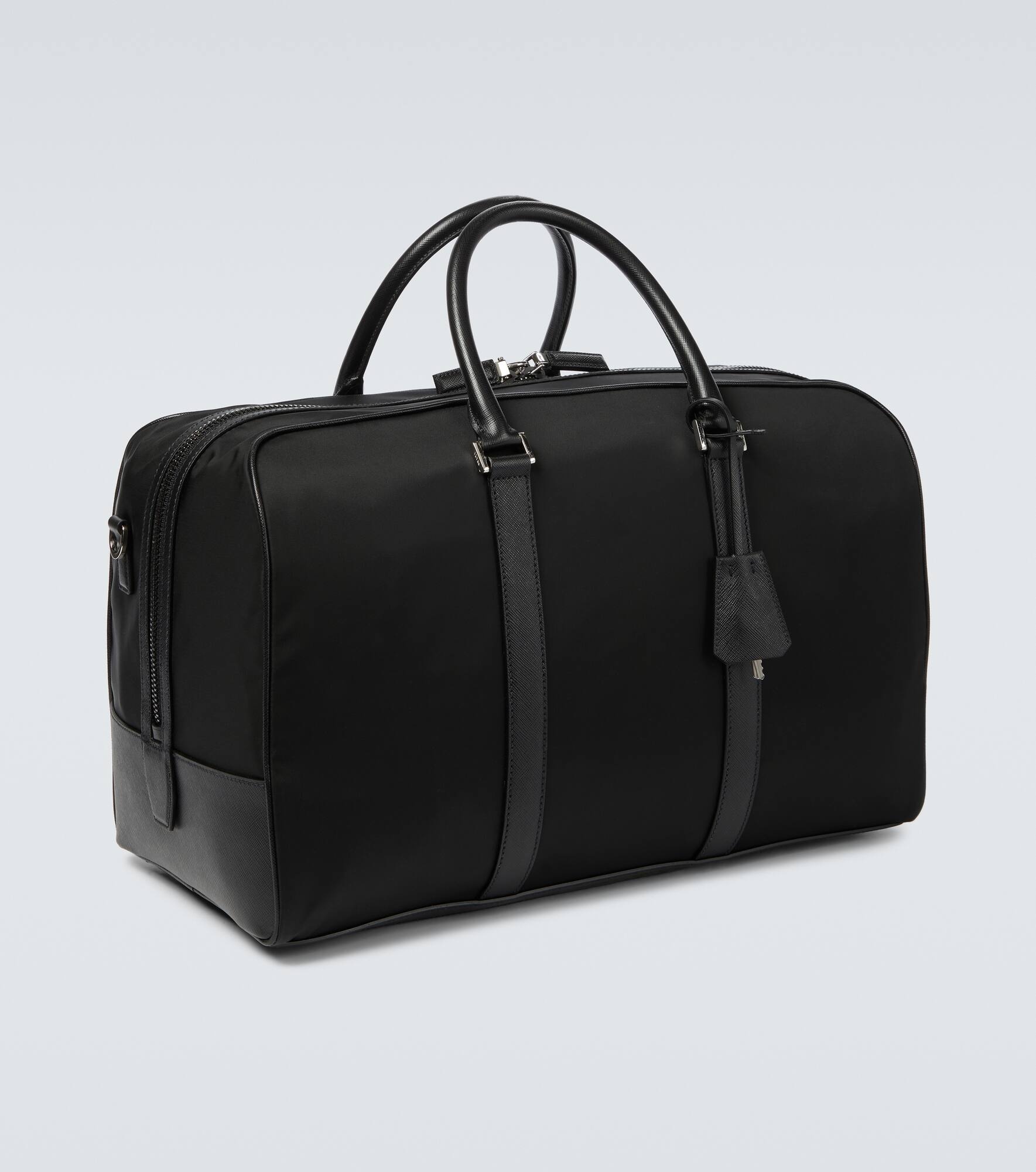 Re-Nylon and Saffiano leather duffel bag - 5