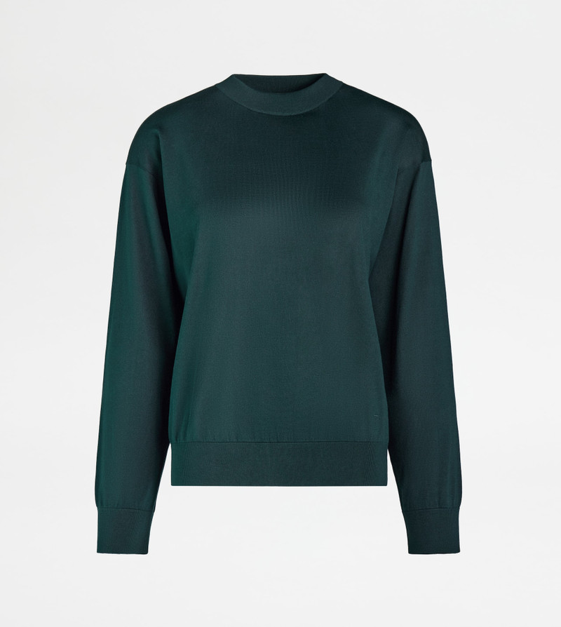 PULLOVER IN SILK - GREEN 1