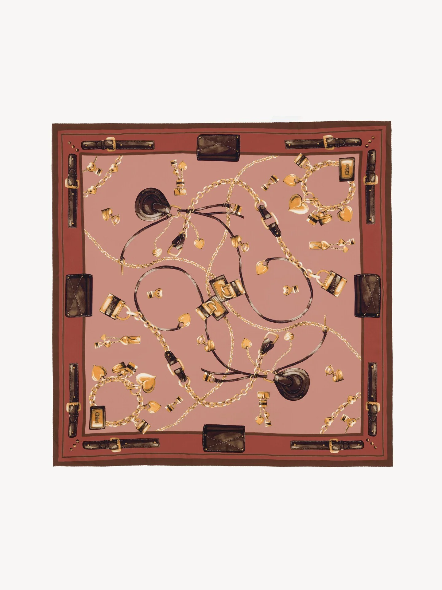 THE CHLOÉ PADDINGTON SQUARE SCARF IN SILK TWILL - 1