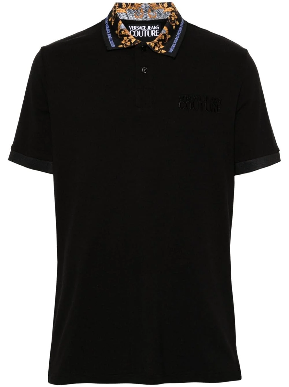 logo-embroidered cotton polo shirt - 1