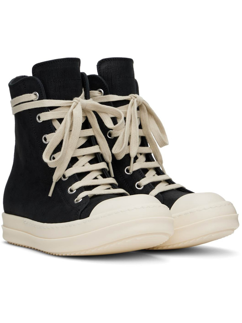 Black Hollywood Bull Leather Sneakers 4