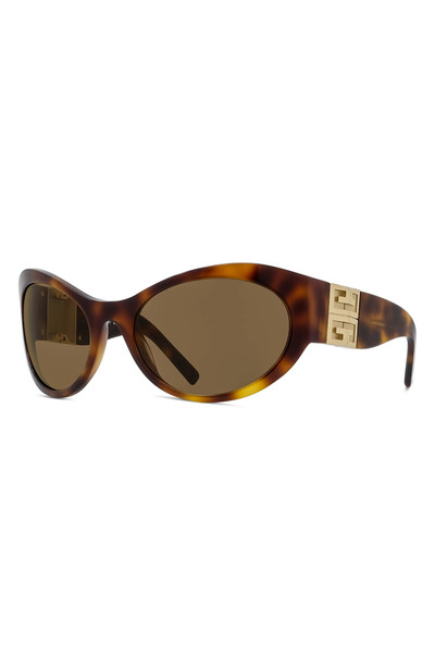 Givenchy 4G 63mm Oversize Cat Eye Sunglasses in Blonde Havana /Brown outlook