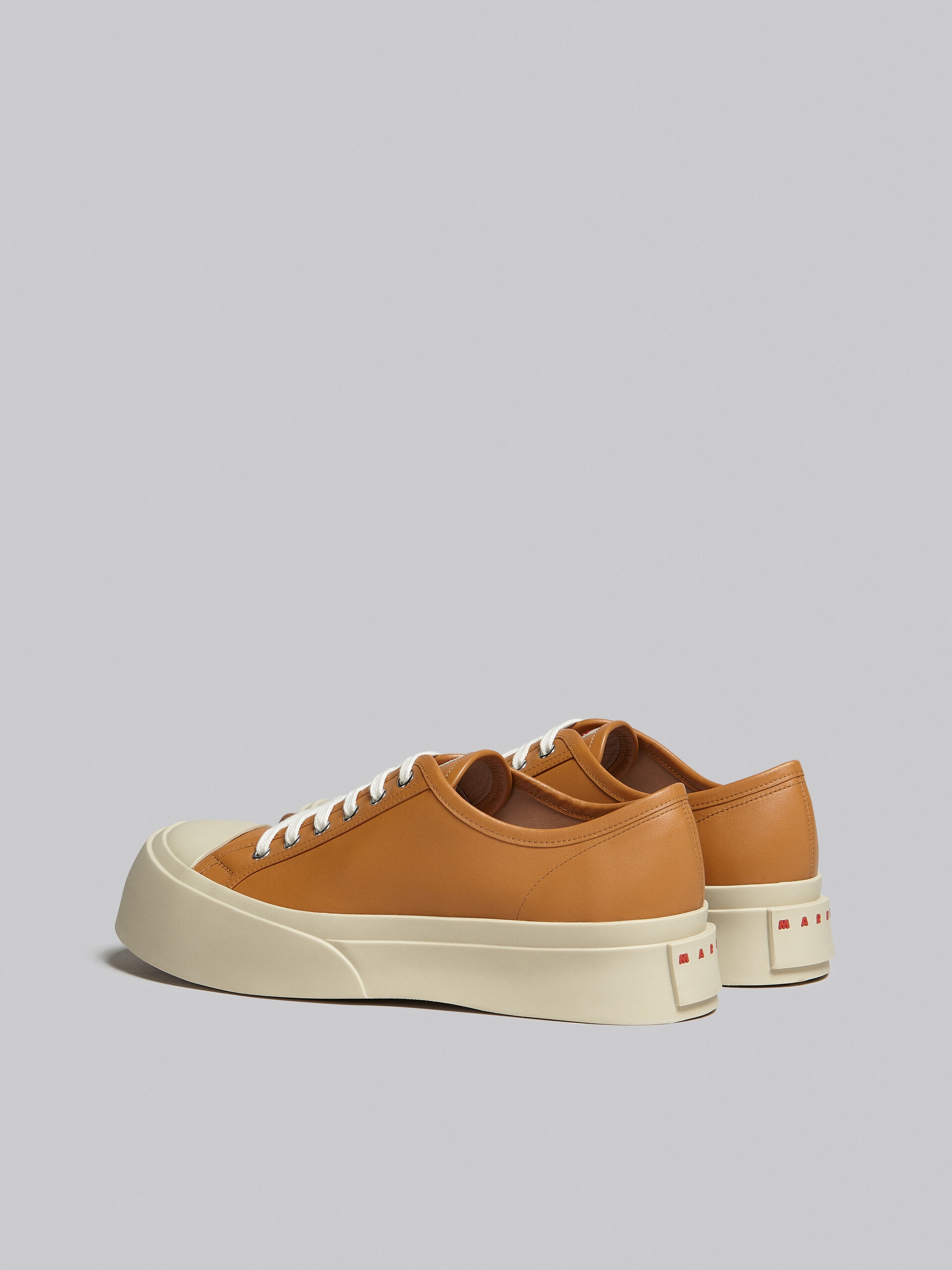 BROWN NAPPA LEATHER PABLO SNEAKER - 3