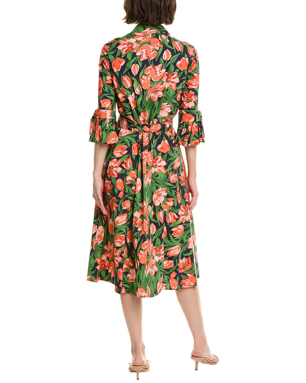 Carolina Herrera Bow Flounce Sleeve Shirtdress - 2
