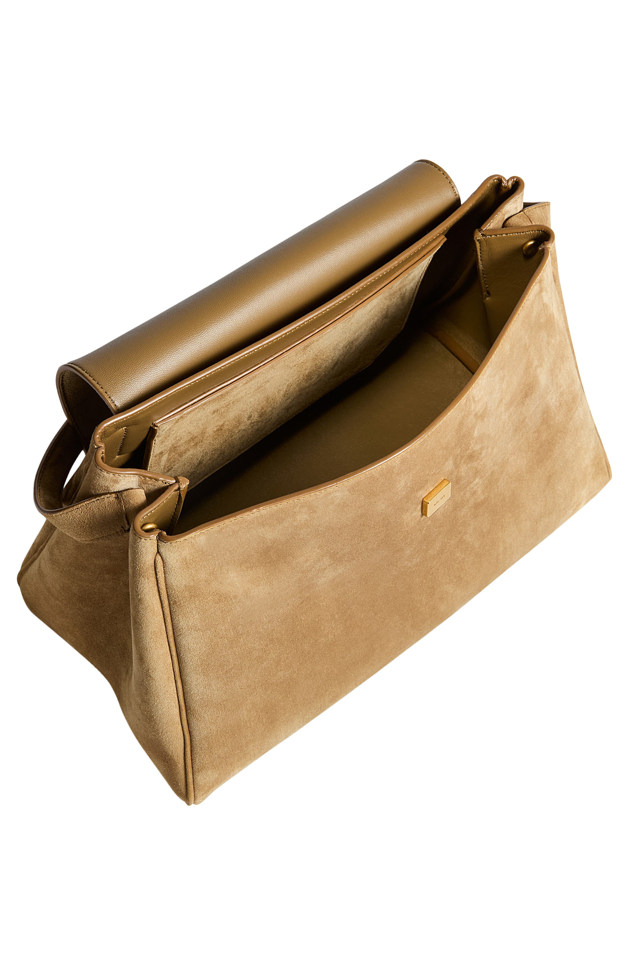 Khaite Audrey Suede Top Handle Bag in Mud at Nordstrom - 3