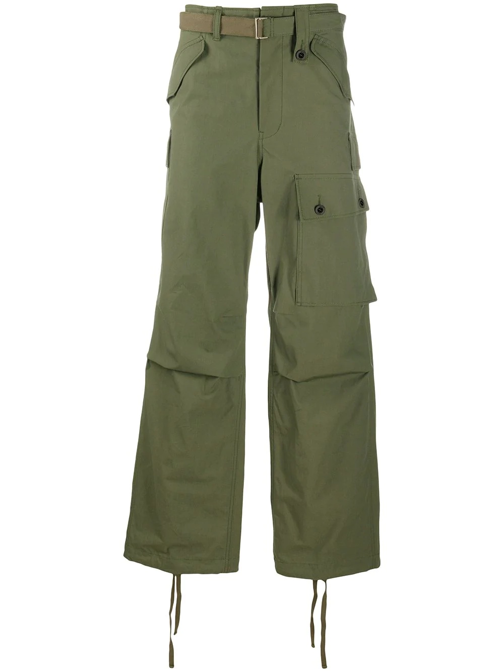 wide-leg cargo trousers - 1