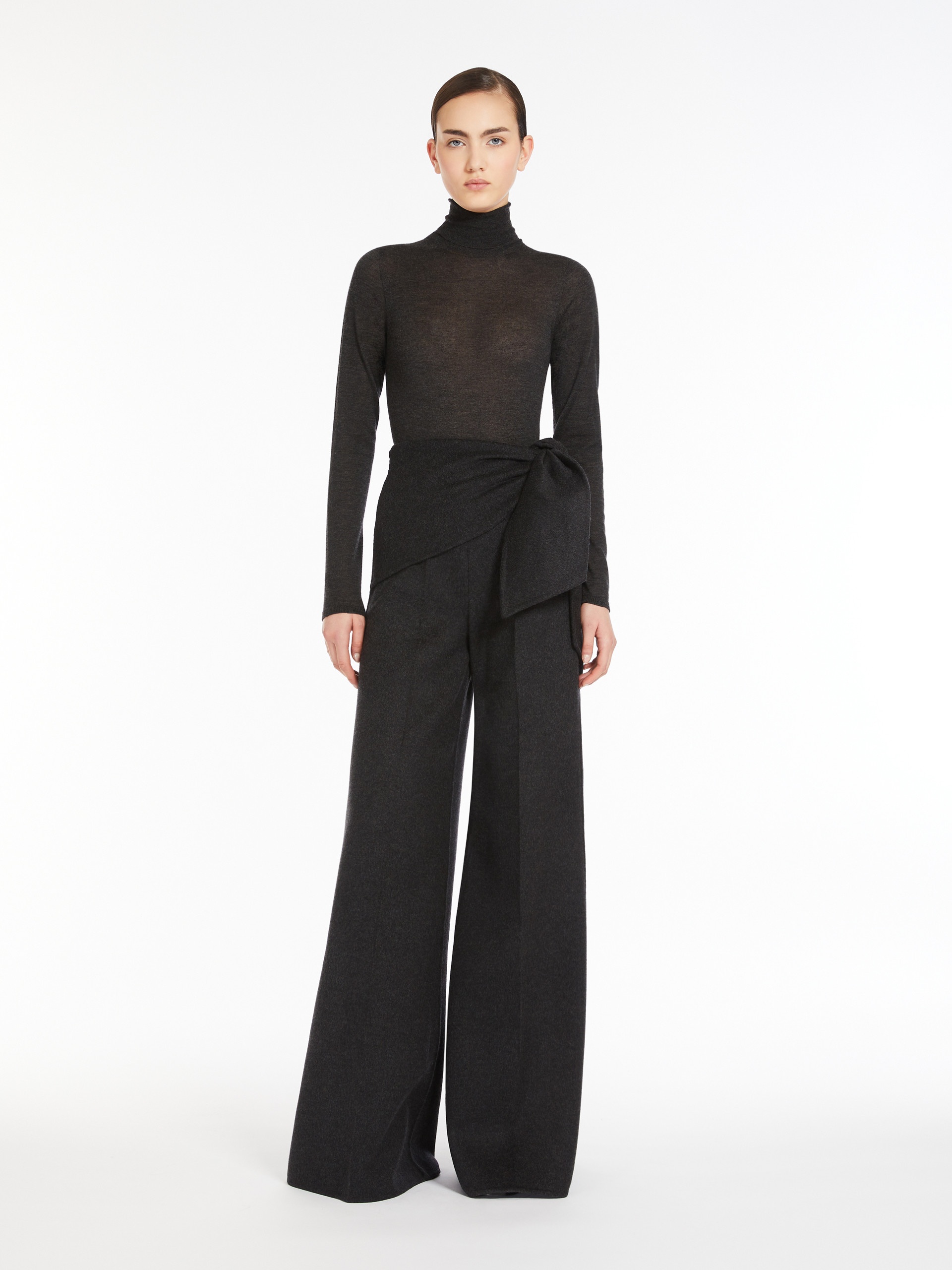 ARSENIO1234 Wide-leg wool felt trousers - 2