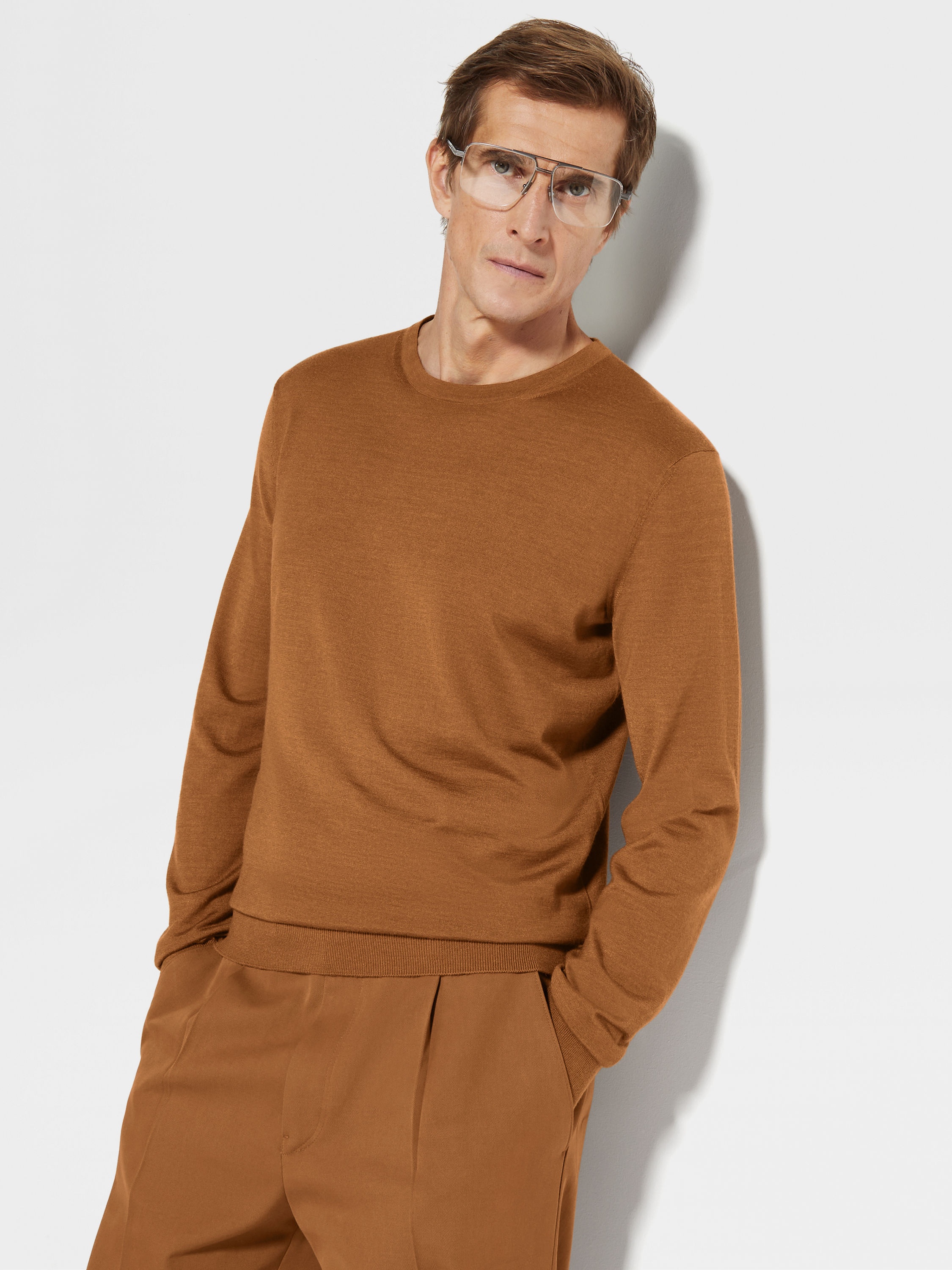 DARK FOLIAGE MÉLANGE CASHSETA CREWNECK - 3