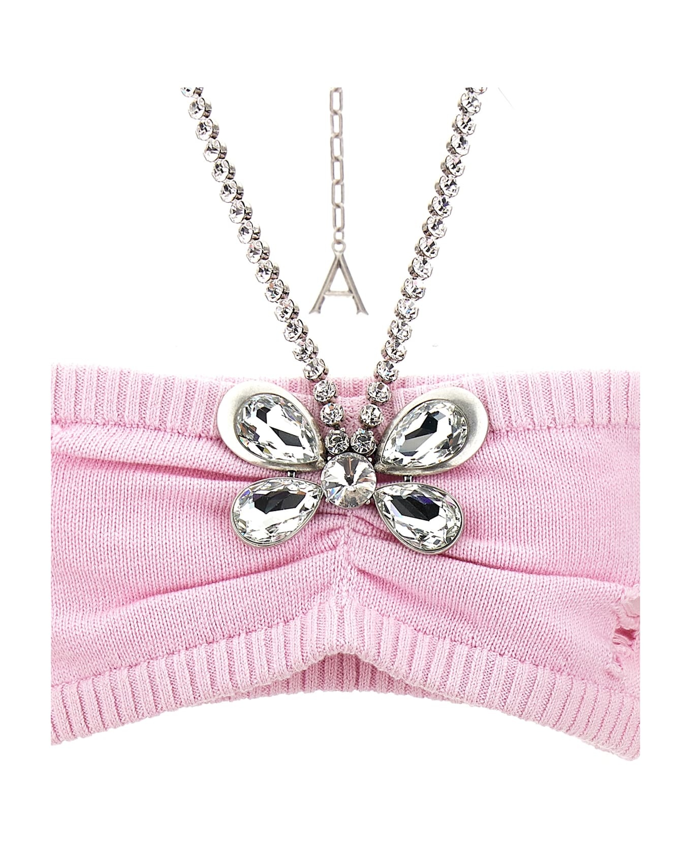 'crystal Butterfly Knit Bandeau' Top - 4
