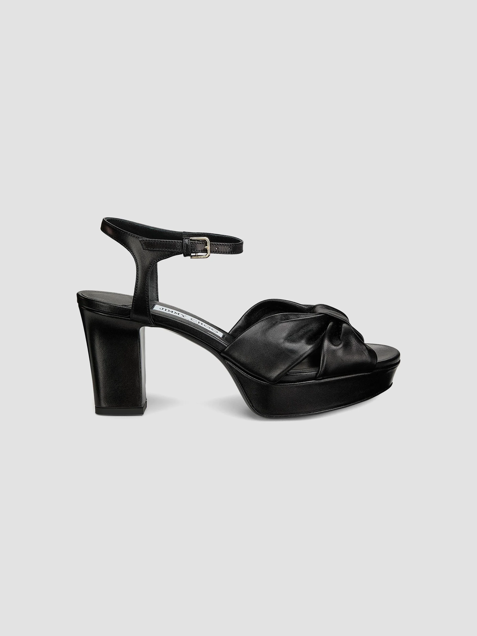 Women's Heloise 80MM Leather Platform Sandals - Black - 1