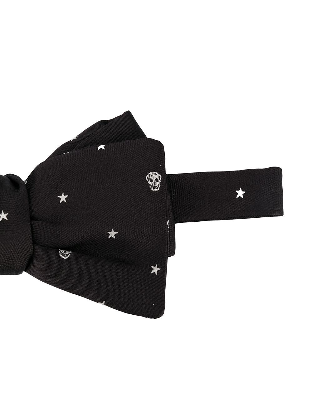 skull-print clip-on bow tie - 2