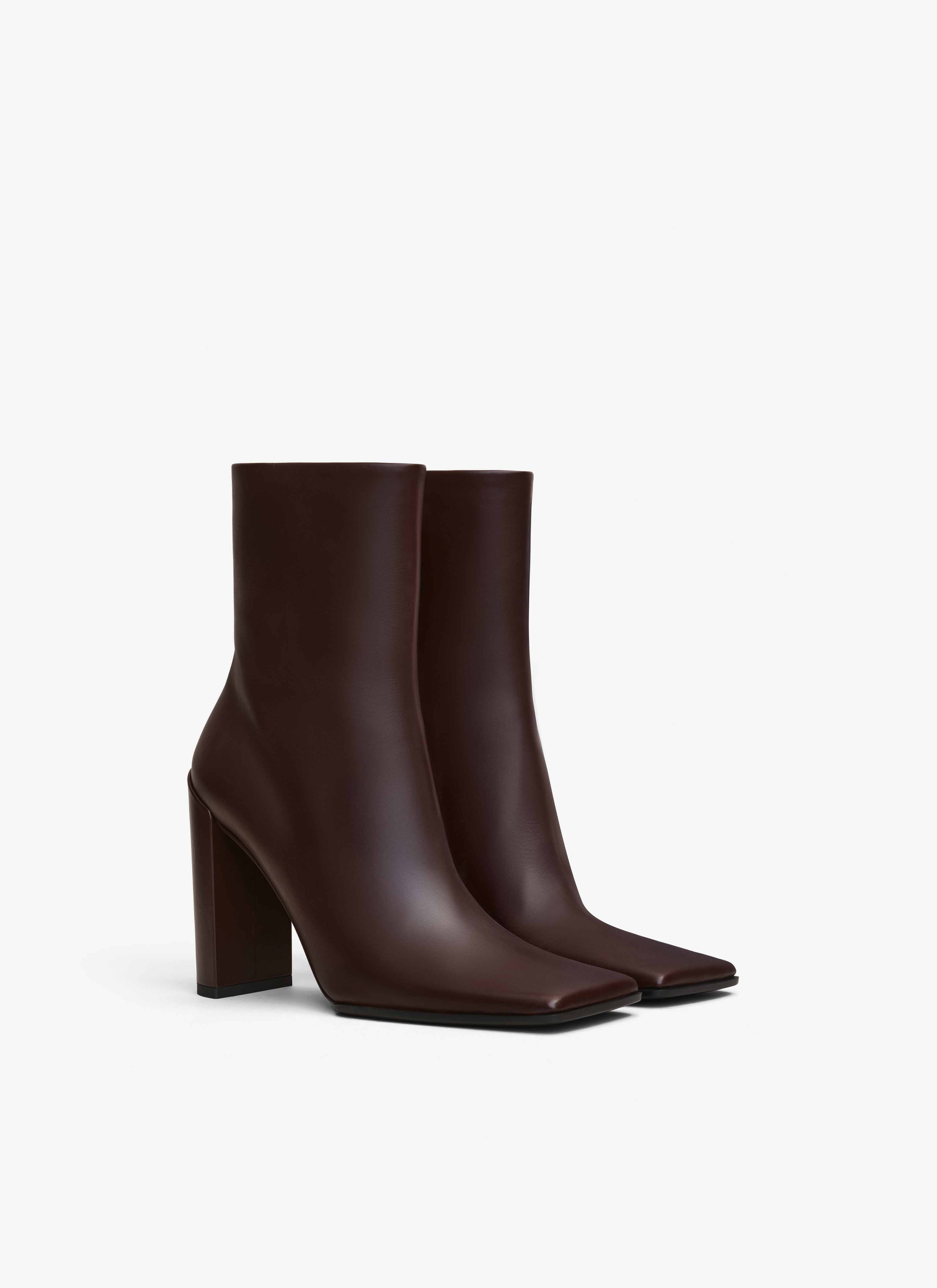 SQUARE ANKLE BOOTS IN CALFSKIN - 3