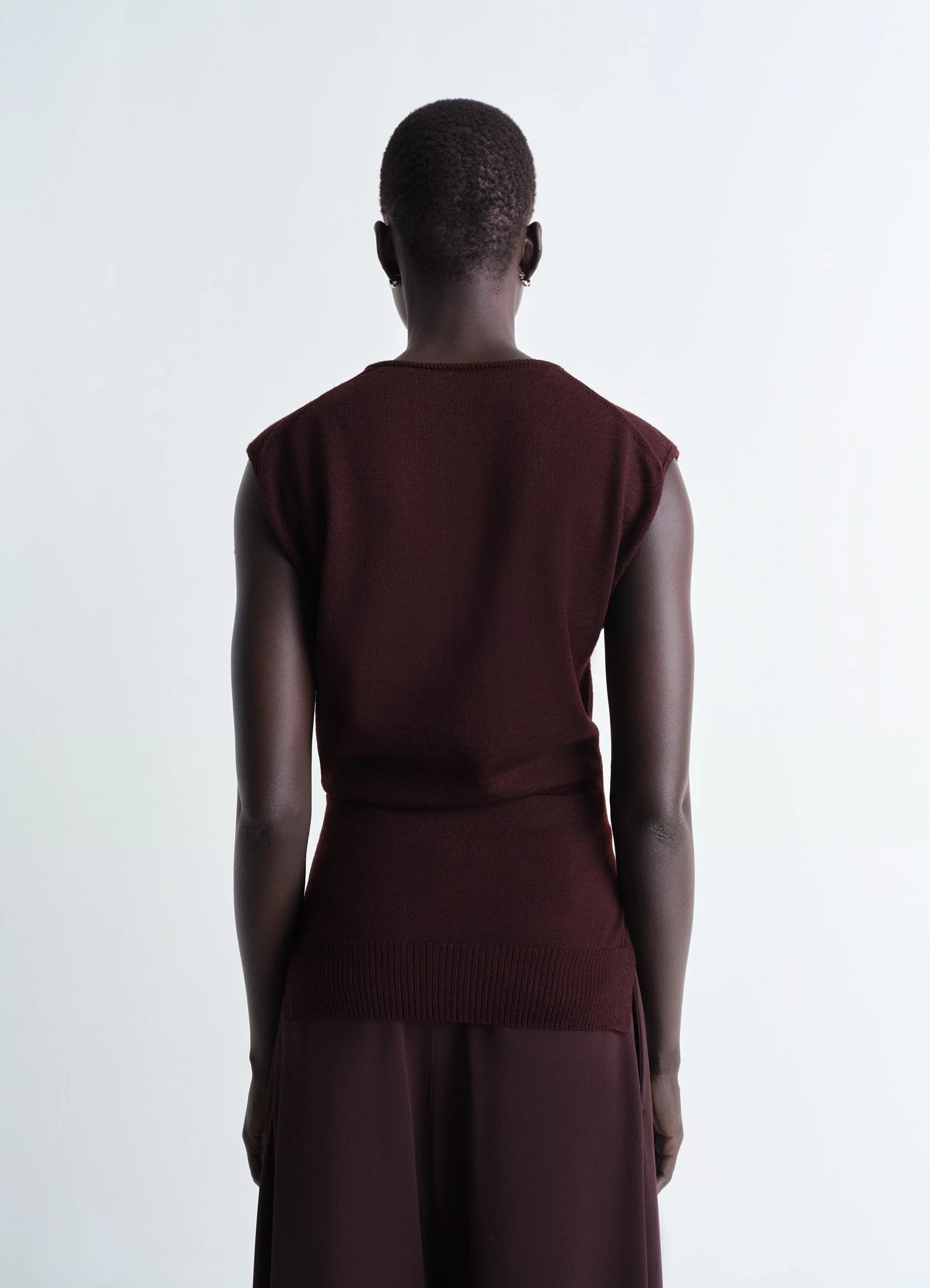 TROMPE L'OEIL SLEEVELESS JUMPER - 3