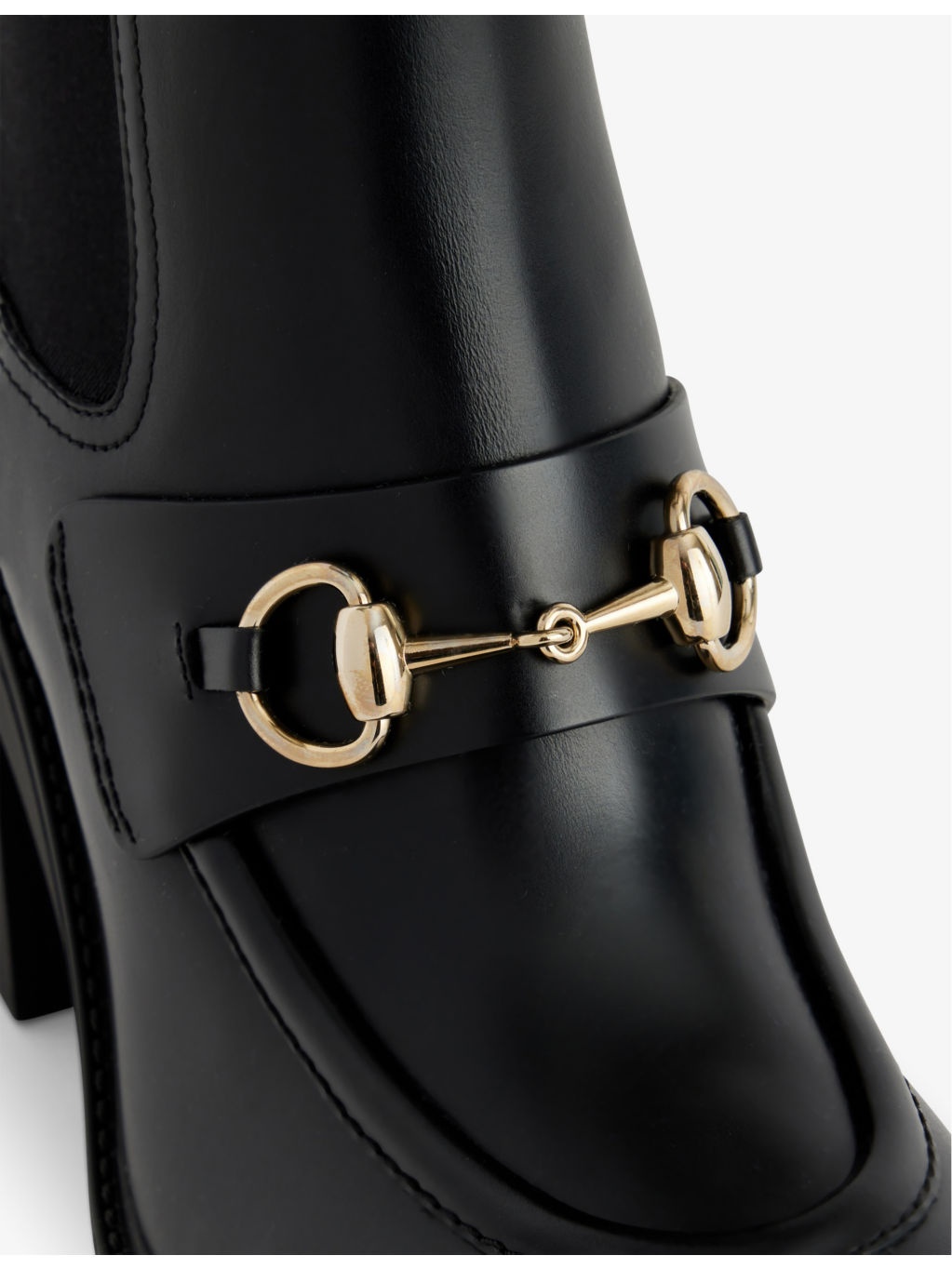 Horsebit block-heel leather ankle boots - 5