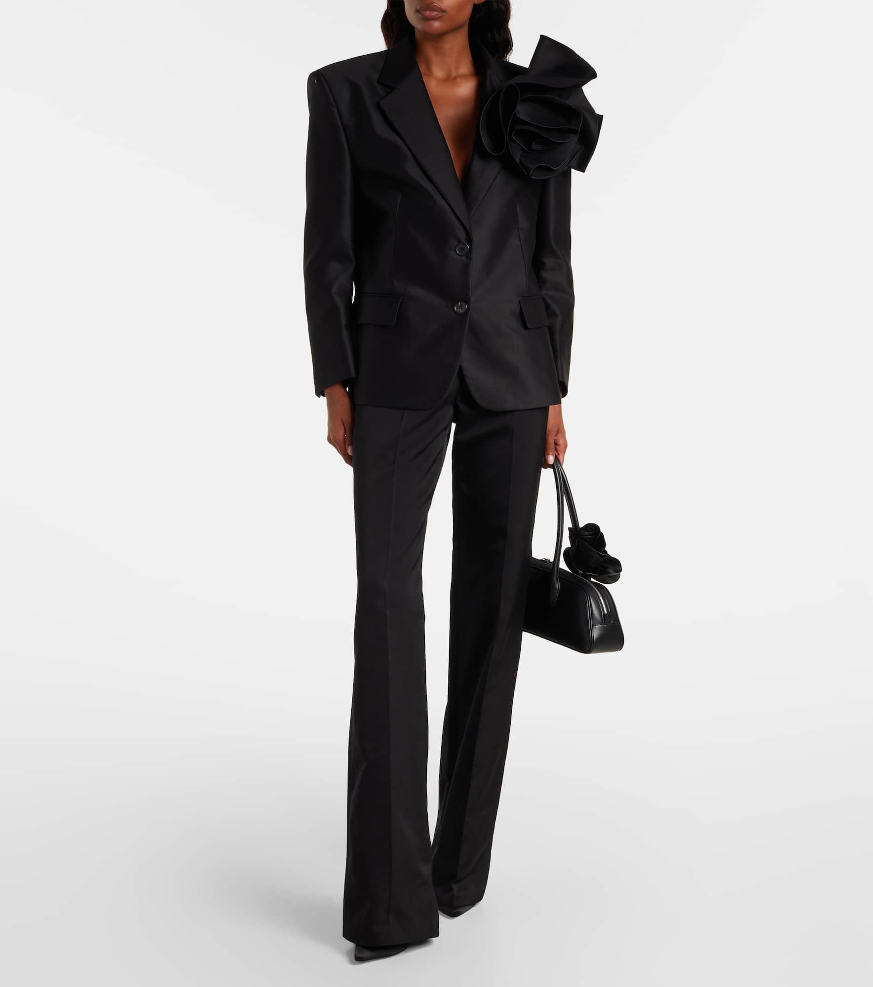 Cotton and silk flared pants - 2