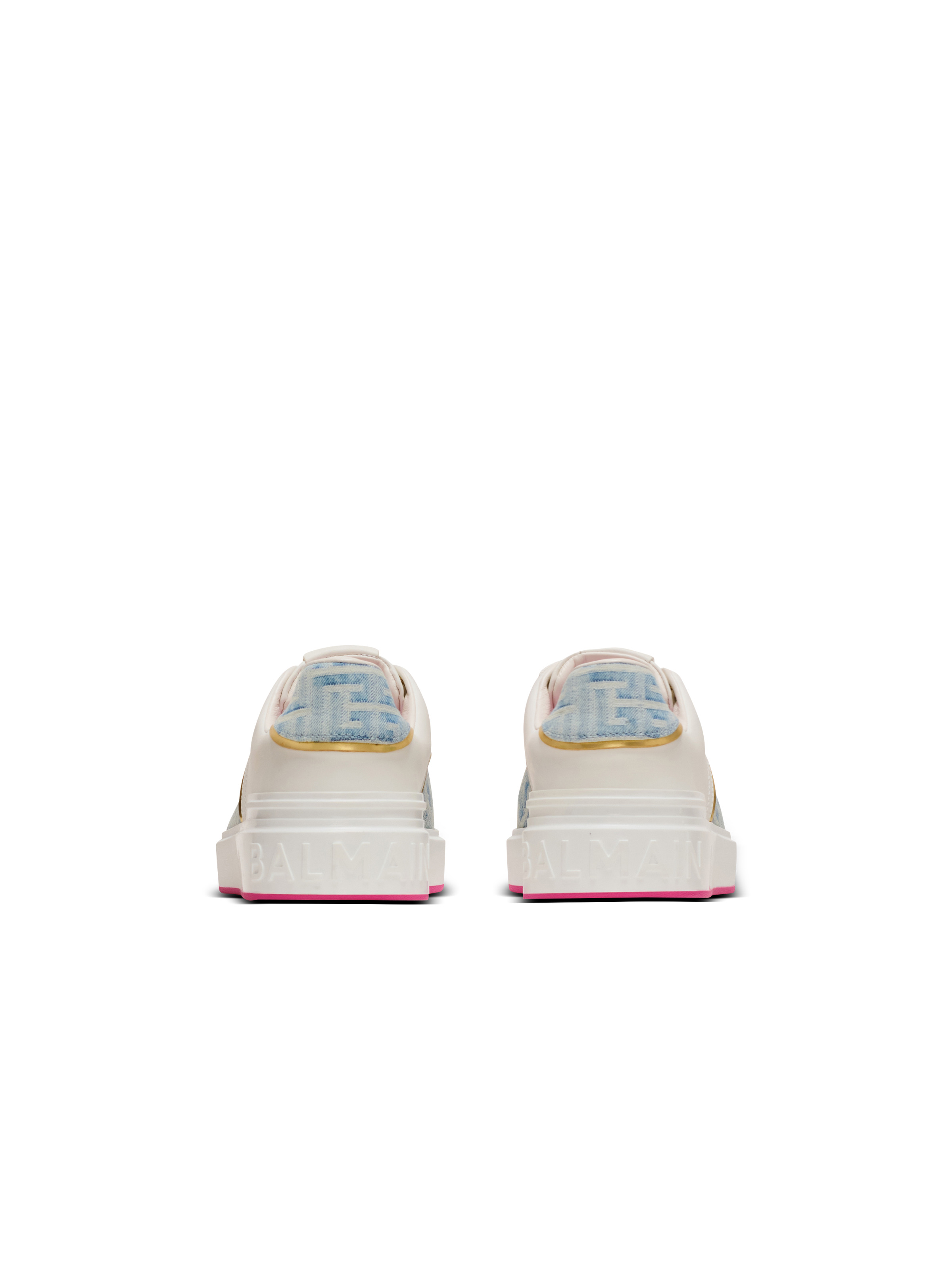 B-Court sneakers in leather and denim - 5