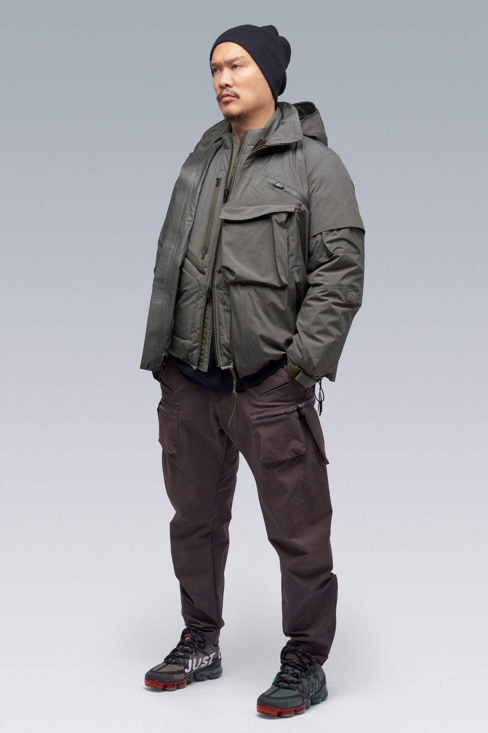 P41-DS schoeller® Dryskin™ Articulated Cargo Trouser Schwarzrot - 6