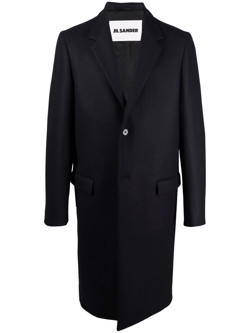 single-breasted midi coat - 1