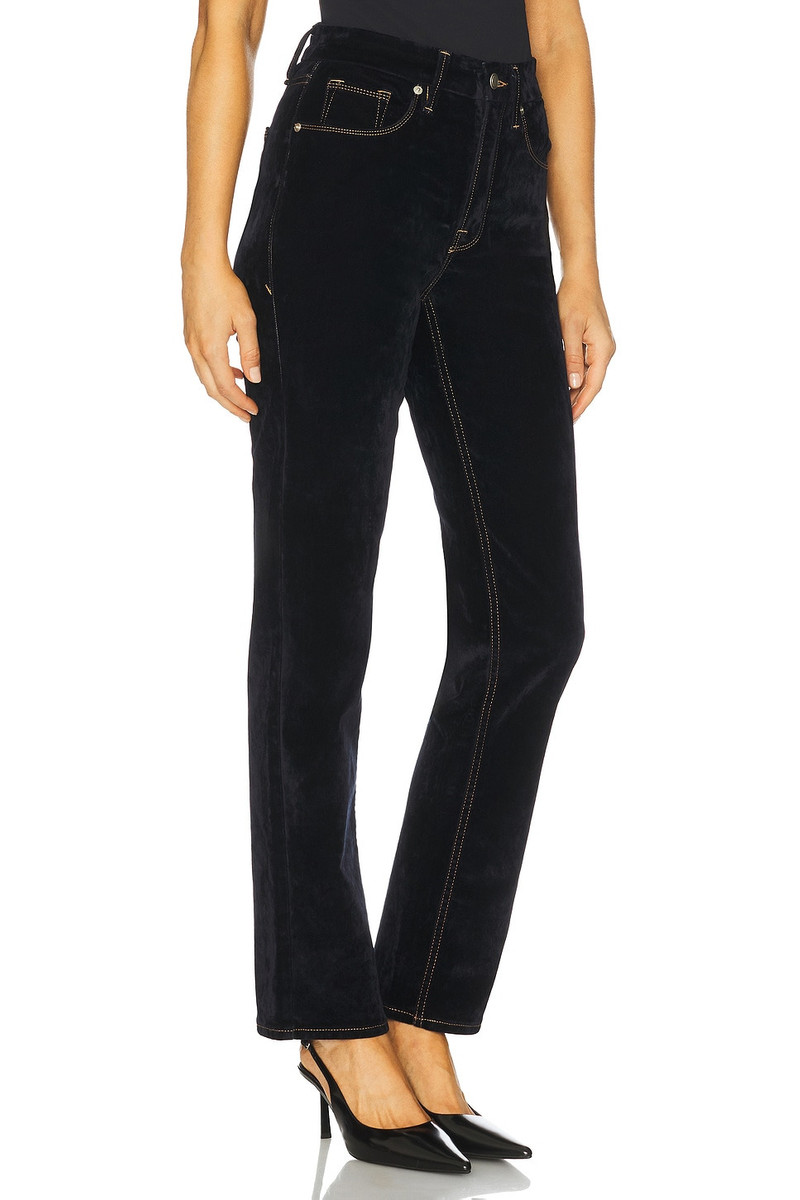 GOOD AMERICAN Good Icon Straight Velvet Denim Jeans outlook