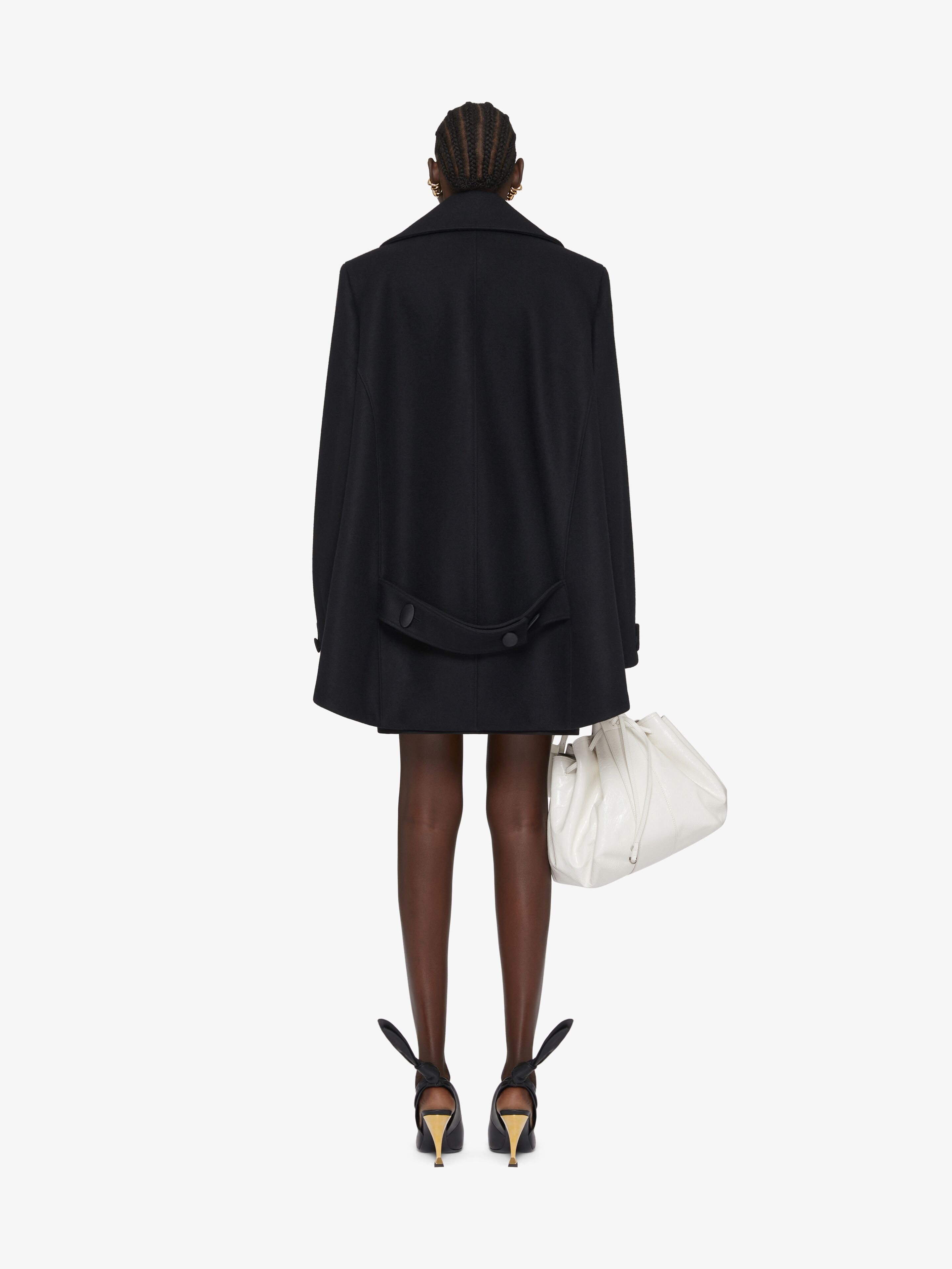 OVERSIZED ASYMMETRIC PEACOAT IN WOOL - 4