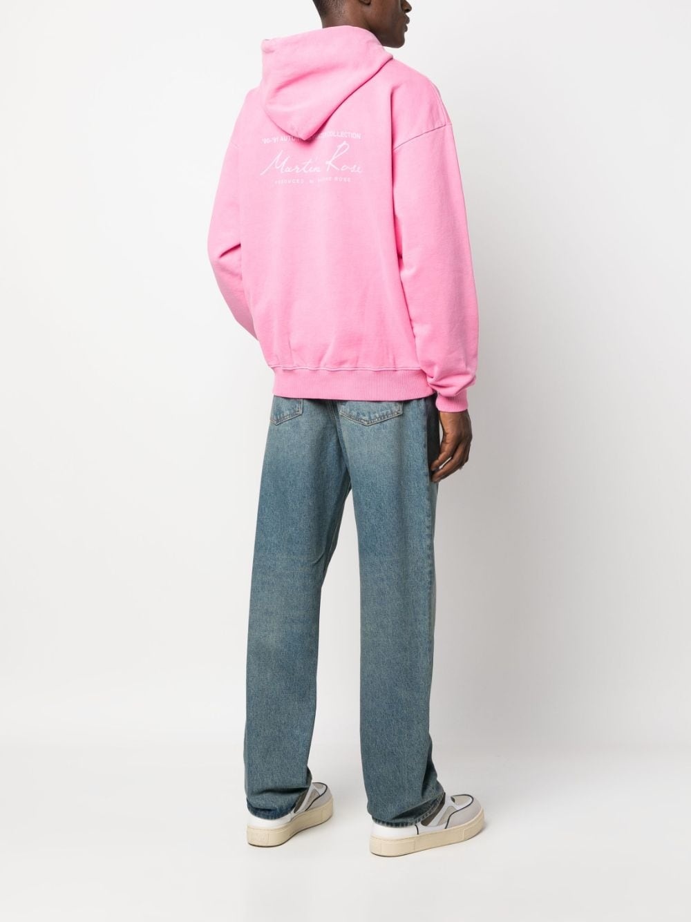 logo-print cotton hoodie - 2