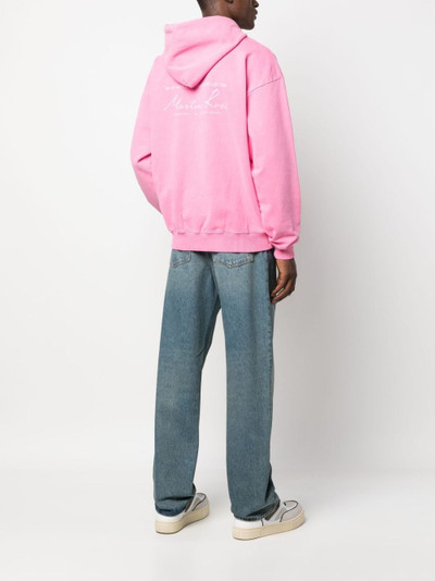 Martine Rose logo-print cotton hoodie outlook