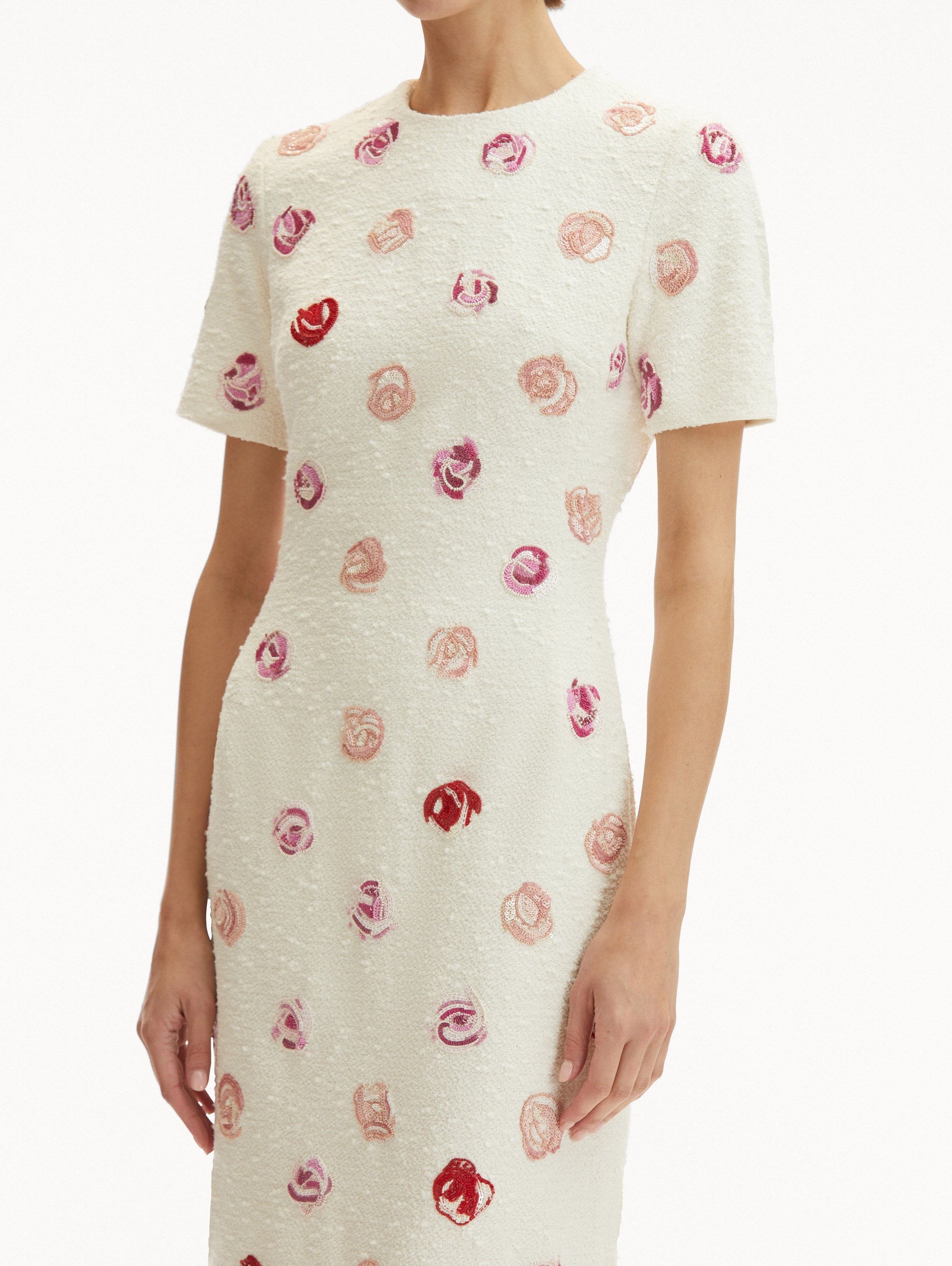 ENGLISH ROSE EMBROIDERED TWEED DRESS - 5