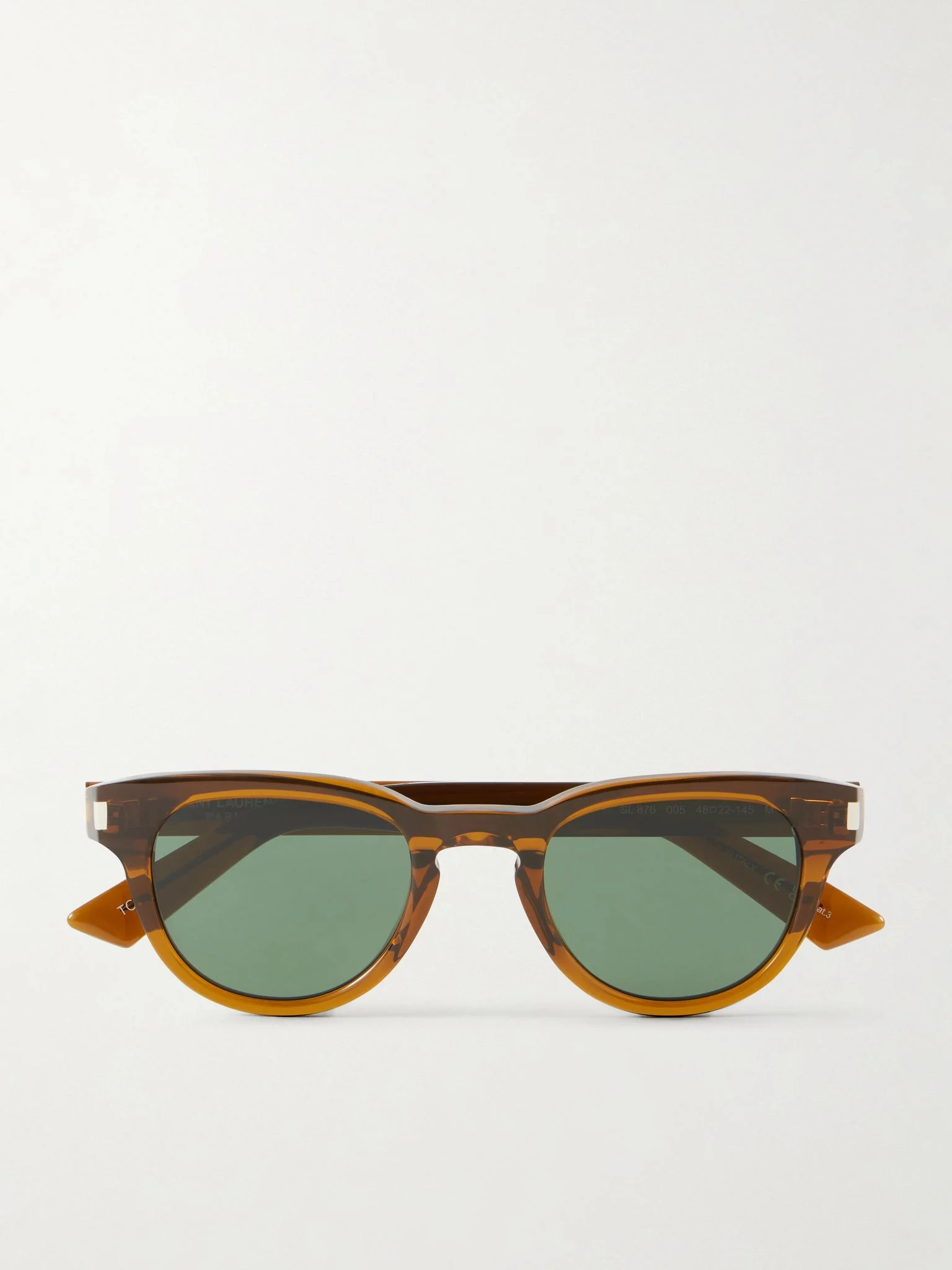 Round-Frame Acetate Sunglasses Brown - 1