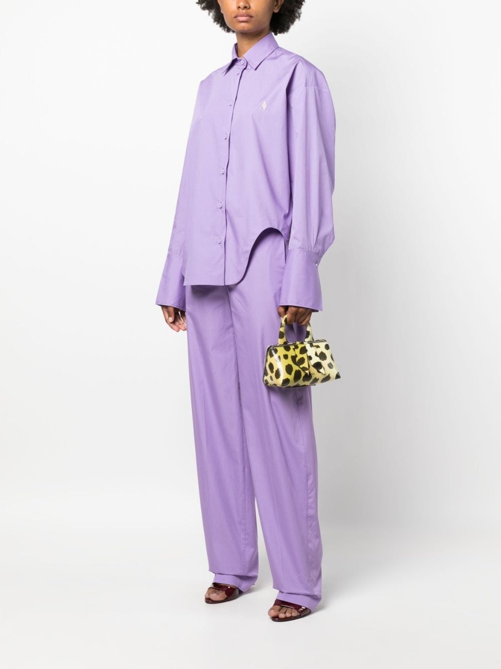 high-waisted straight-leg trousers - 2