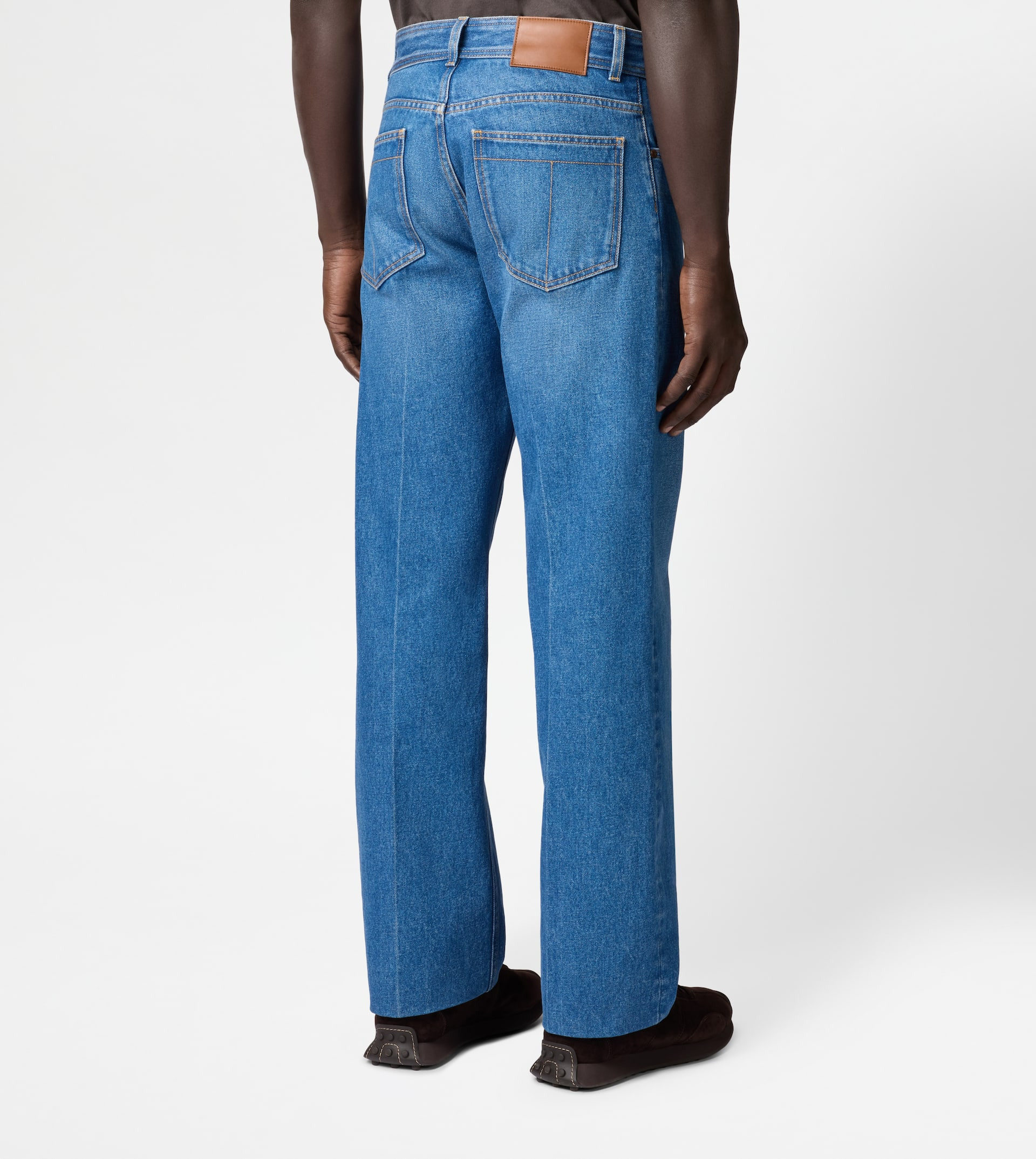 RELAXED FIT 5 POCKET JEANS - BLUE - 4