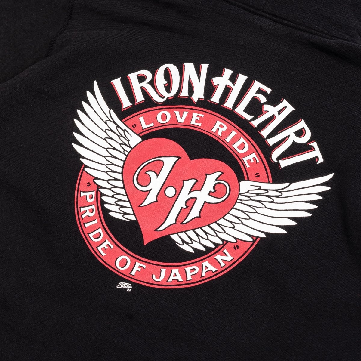 IHSW-66-BLK Printed 14oz Ultra Heavyweight Loopwheel Cotton Zippered Hoodie - Black - 5