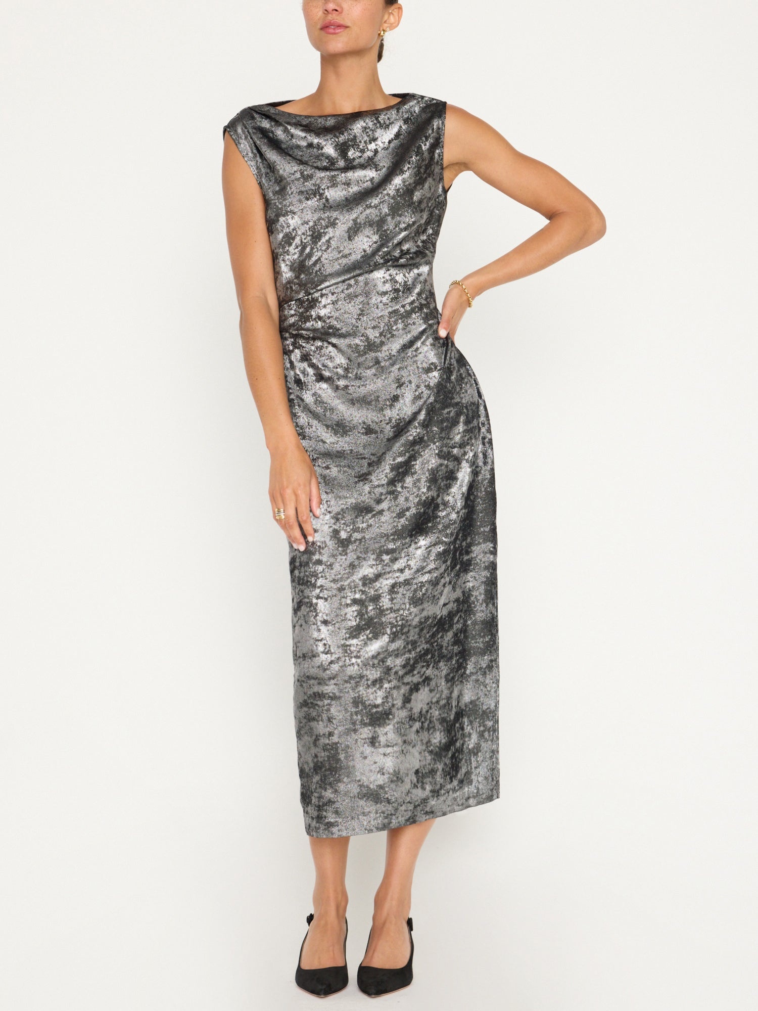 The Trey Draped Waist Dress - 5